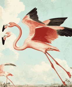 Vintage Flamingo Bird Diamond Painting