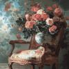 Vintage Flower Vase on Chair Diamond Painting