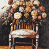 Vintage Flowers On Chair Diamond Painting