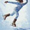 Vintage Ice Skating Girl Diamond Painting