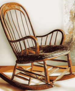 Vintage Rocking Chair Antiques Diamond Painting