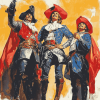 Vintage Three Musketeers Warriors Diamond Painting