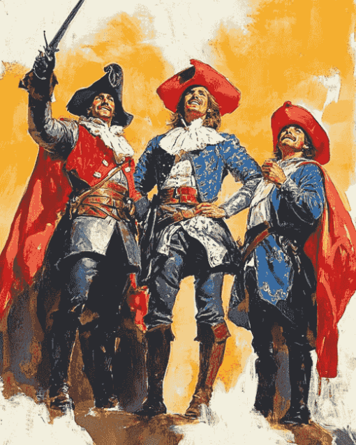 Vintage Three Musketeers Warriors Diamond Painting