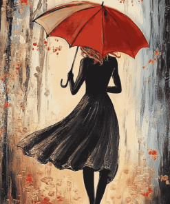 Vintage Umbrella Lady Diamond Painting