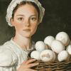 Vintage Woman with Eggs Diamond Painting