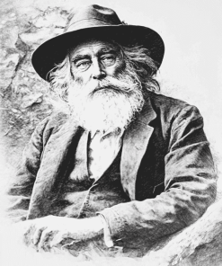 Walt Whitman Black White Diamond Painting