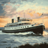 Washington Ferry Seascape Diamond Painting