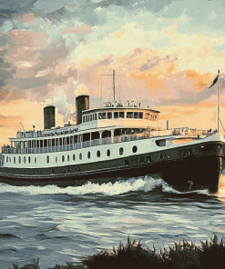 Washington Ferry Seascape Diamond Painting