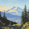 Washington Mountain Scenery Diamond Painting