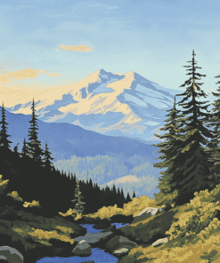 Washington Mountain Scenery Diamond Painting