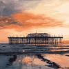 West Pier Brighton Seaside Diamond Painting