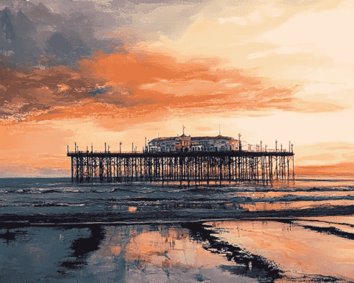 West Pier Brighton Seaside Diamond Painting