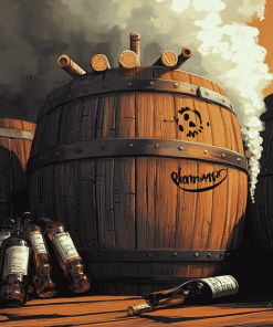 Whiskey Barrel Animation Diamond Painting