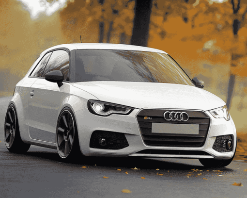 White Audi A1 Car Diamond Painting