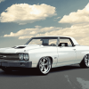 White Chevrolet El Camino Engine Diamond Painting