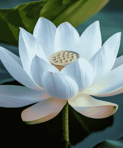 White Lotus Flower Diamond Painting