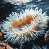 White Sea Anemone Ocean Life Diamond Painting