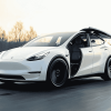 White Tesla Model Y Diamond Painting