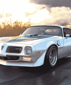 White Trans Am Car Diamond Painting