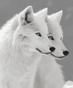 White Wolf Blue Eye Art Diamond Painting