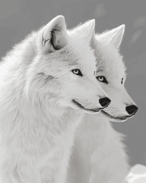 White Wolf Blue Eye Art Diamond Painting