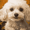 White Yorkiepoo Puppy Diamond Painting