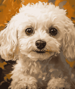 White Yorkiepoo Puppy Diamond Painting