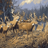 Whitetail Deer Vintage Diamond Painting