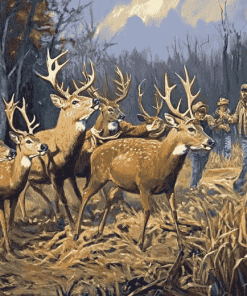 Whitetail Deer Vintage Diamond Painting