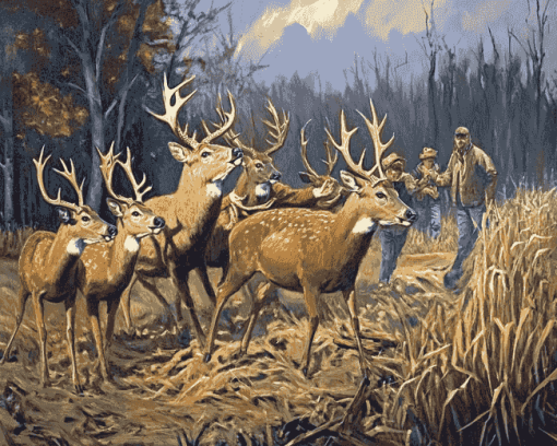 Whitetail Deer Vintage Diamond Painting