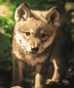 Wolf Cubs Wildlife Diamond Painting