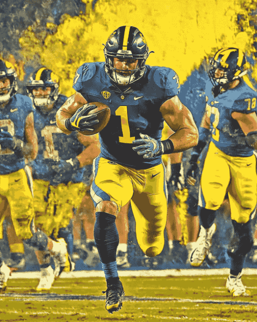 Wolverine Football Stars Diamond Painting