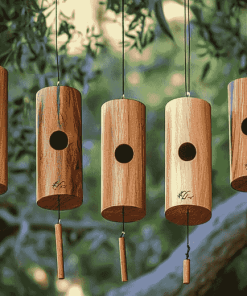 Woodland Landscape Wooden Wind Chimes Diamond Painting