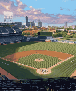 Wrigley Field Stadium Landscape Diamond Painting