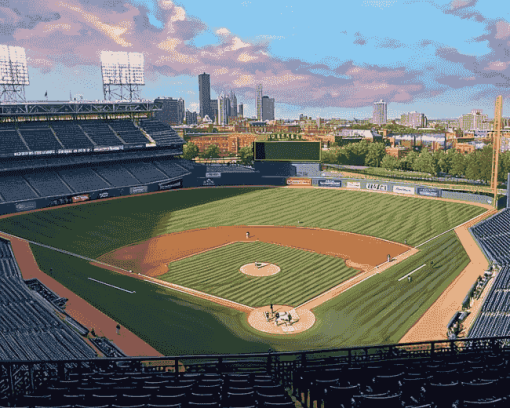 Wrigley Field Stadium Landscape Diamond Painting