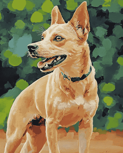 Yellow Carolina Dog Diamond Painting