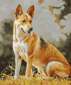 Yellow Carolina Dog Diamond Painting