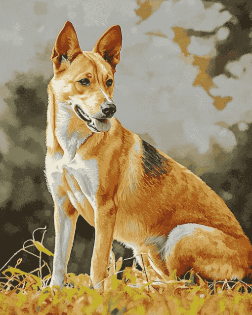 Yellow Carolina Dog Diamond Painting