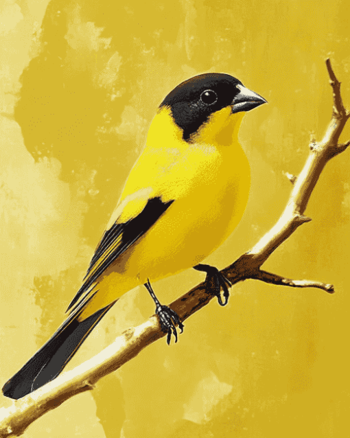 Yellow Finch Bird Diamond Painting