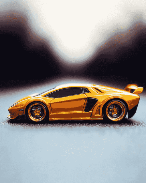 Yellow Hot Wheels Cars Diamond Painting