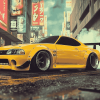 Yellow JDM Car Style Diamond Painting