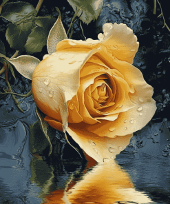 Yellow Rose Blossom Diamond Painting