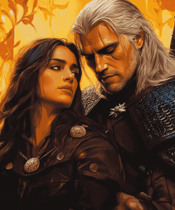 Yennefer and Geralt Magic Themed Diamond Painting