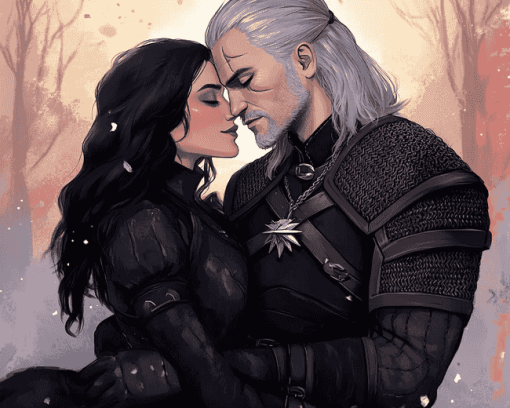 Yennefer and Geralt Romance Diamond Painting