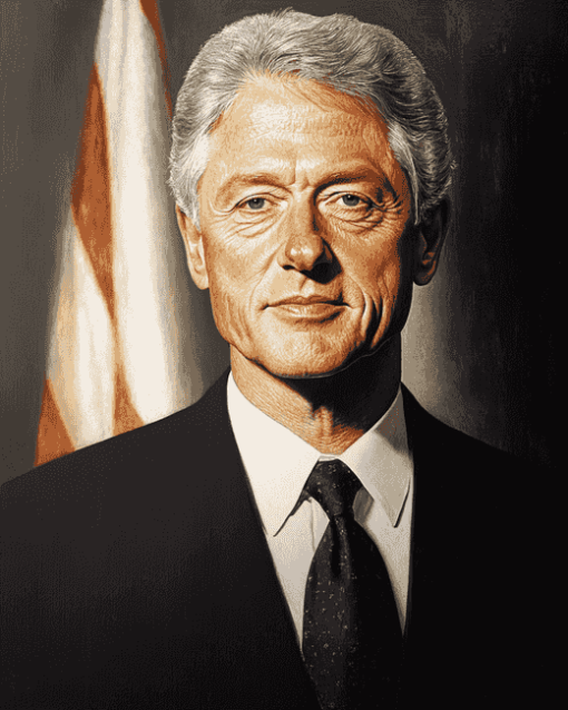 Young Bill Clinton Politician Diamond Painting