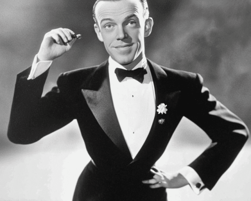 Young Fred Astaire Black and White Diamond Painting